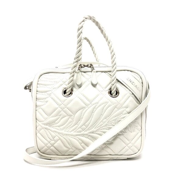 BALENCIAGA 466541 Quilted Blanket Square S 2WAY Bag Shoulder Bag Hand Bag - Picture 1 of 15
